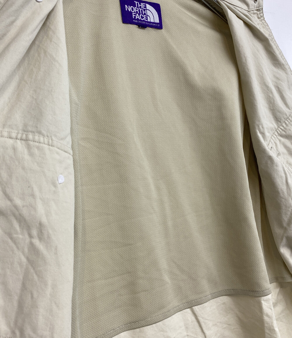 THE NORTH FACE 半袖シャツ Button Down Field S S Shirt アイボリー NT3416N メンズ SIZE M ザ・ノースフェイス