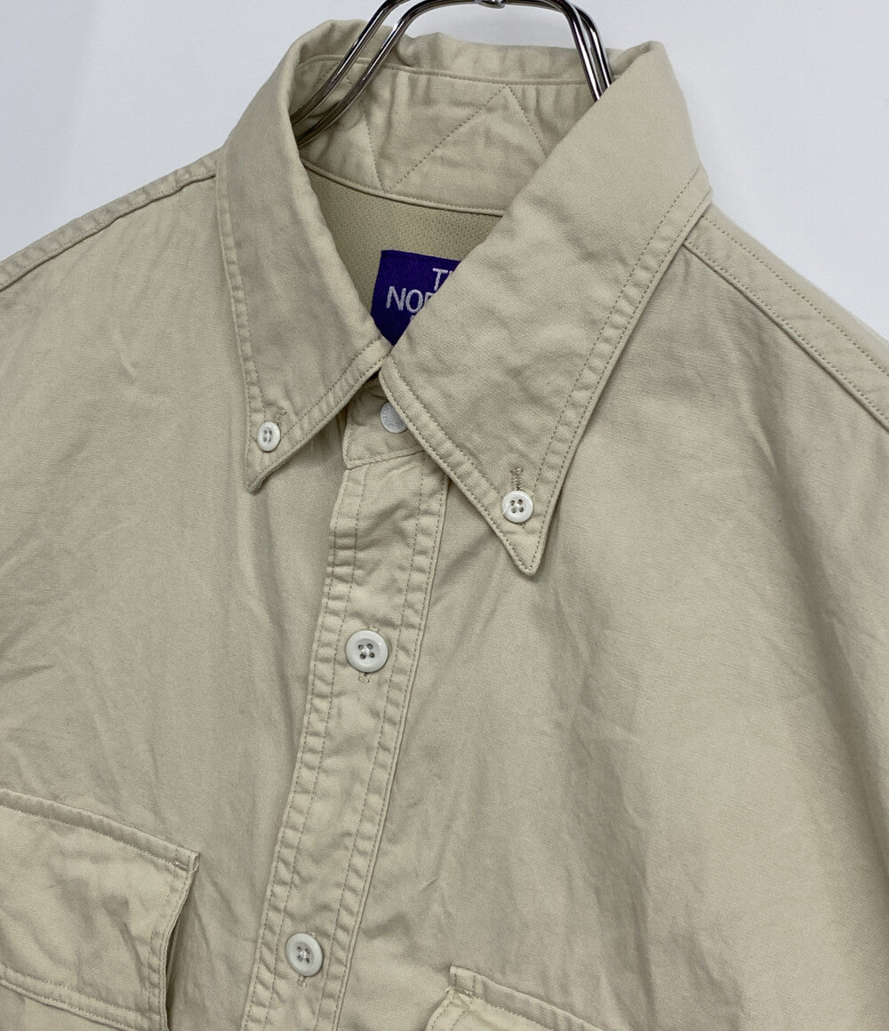 THE NORTH FACE 半袖シャツ Button Down Field S S Shirt アイボリー NT3416N メンズ SIZE M ザ・ノースフェイス