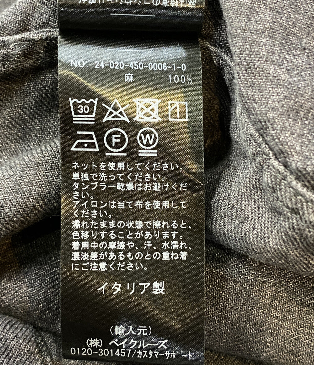 アルバムディファミリア リネンロングコート レディース SIZE L ALBUM DI FAMIGLIA
