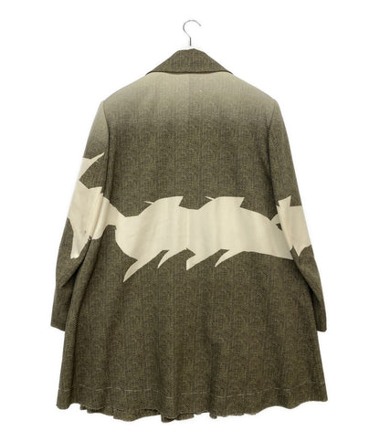 Maison Margiela コート ツートーンウールコート 転写ヘリンボーン 20SS レディース SIZE 38 メゾンマルジェラ