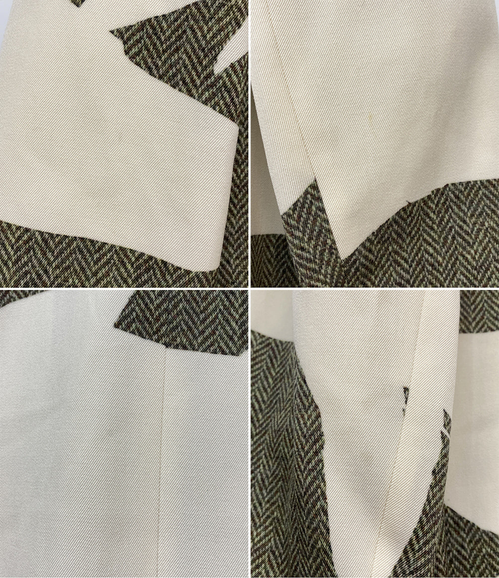 Maison Margiela コート ツートーンウールコート 転写ヘリンボーン 20SS レディース SIZE 38 メゾンマルジェラ