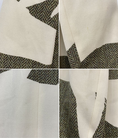 Maison Margiela コート ツートーンウールコート 転写ヘリンボーン 20SS レディース SIZE 38 メゾンマルジェラ