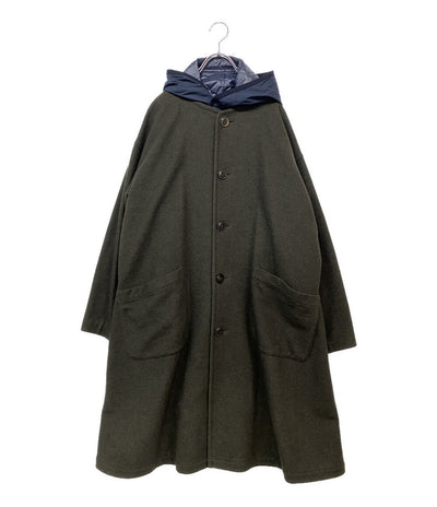 ワイズ ノーカラーコート 中綿入りフーディライナー付 17AW YK-C16-120 レディース SIZE 1 Y's