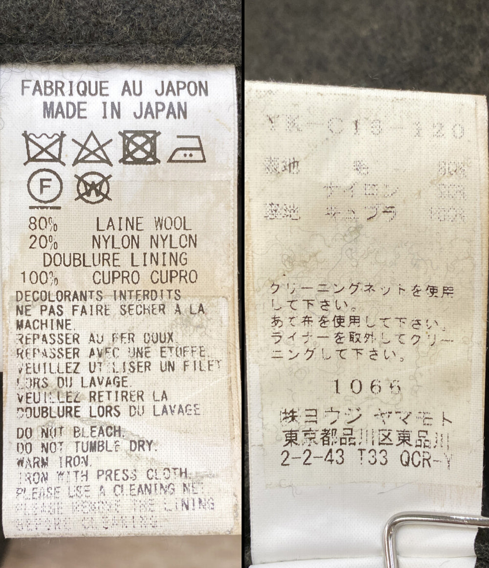 ワイズ ノーカラーコート 中綿入りフーディライナー付 17AW YK-C16-120 レディース SIZE 1 Y's