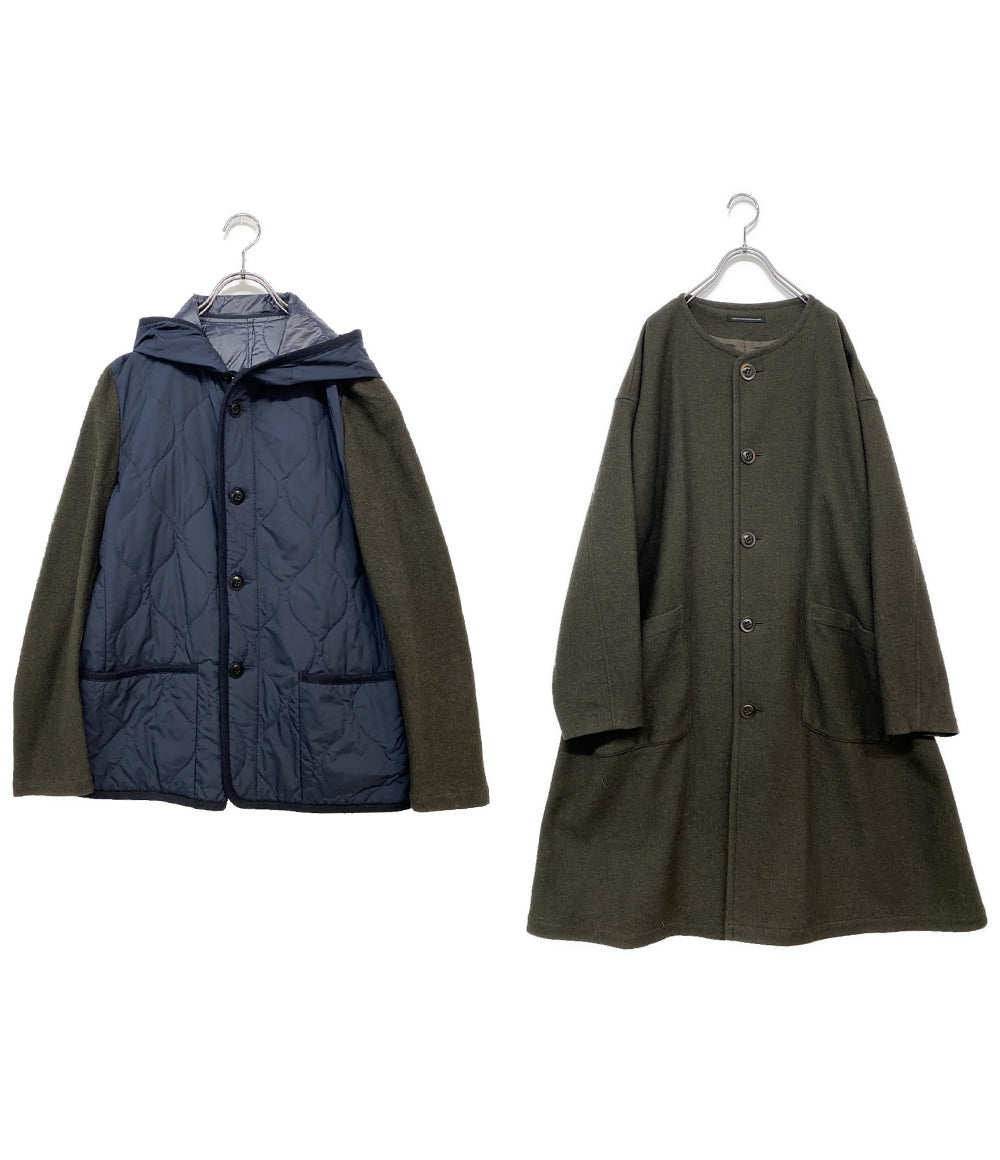 ワイズ ノーカラーコート 中綿入りフーディライナー付 17AW YK-C16-120 レディース SIZE 1 Y's