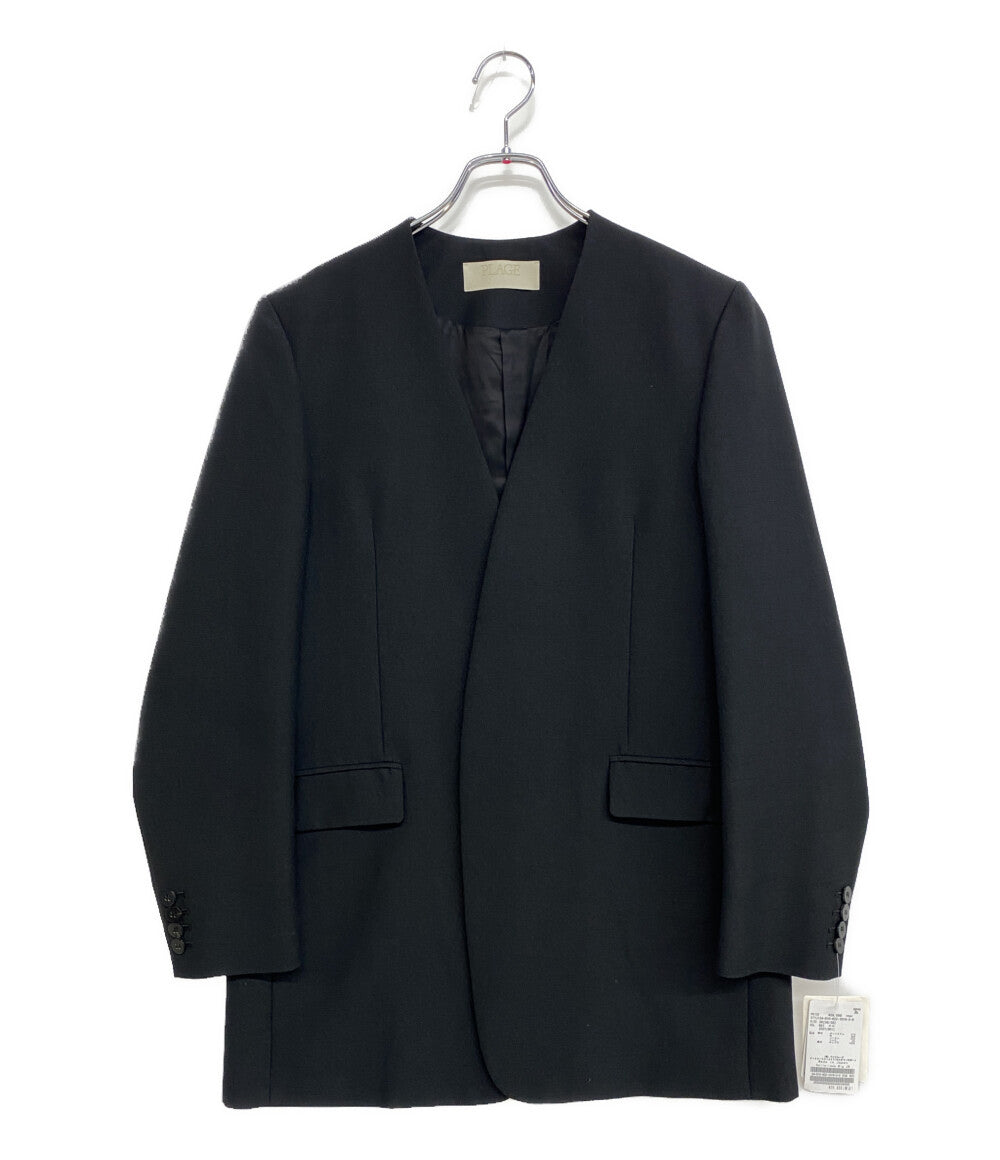 美品 PLAGE PLAGE ノーカラージャケット Collarless Big 24AW レディース SIZE 38