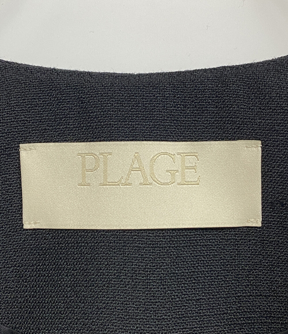 美品 PLAGE PLAGE ノーカラージャケット Collarless Big 24AW レディース SIZE 38