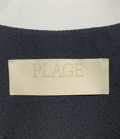美品 PLAGE PLAGE ノーカラージャケット Collarless Big 24AW レディース SIZE 38