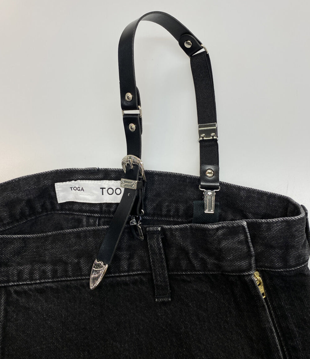トーガトゥ デニムワンピース Suspenders denim dress レディース SIZE M TOGA TOO