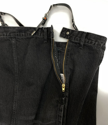 トーガトゥ デニムワンピース Suspenders denim dress レディース SIZE M TOGA TOO