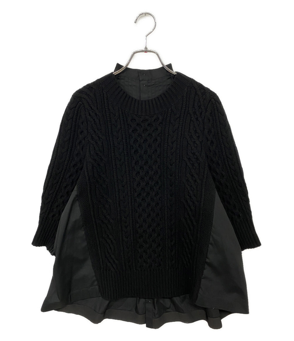サカイ 美品 ニット切替ブラウス 25SS SCW-256 レディース SIZE 2 sacai