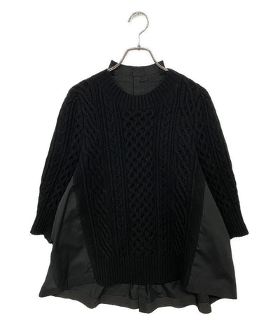 サカイ 美品 ニット切替ブラウス 25SS SCW-256 レディース SIZE 2 sacai