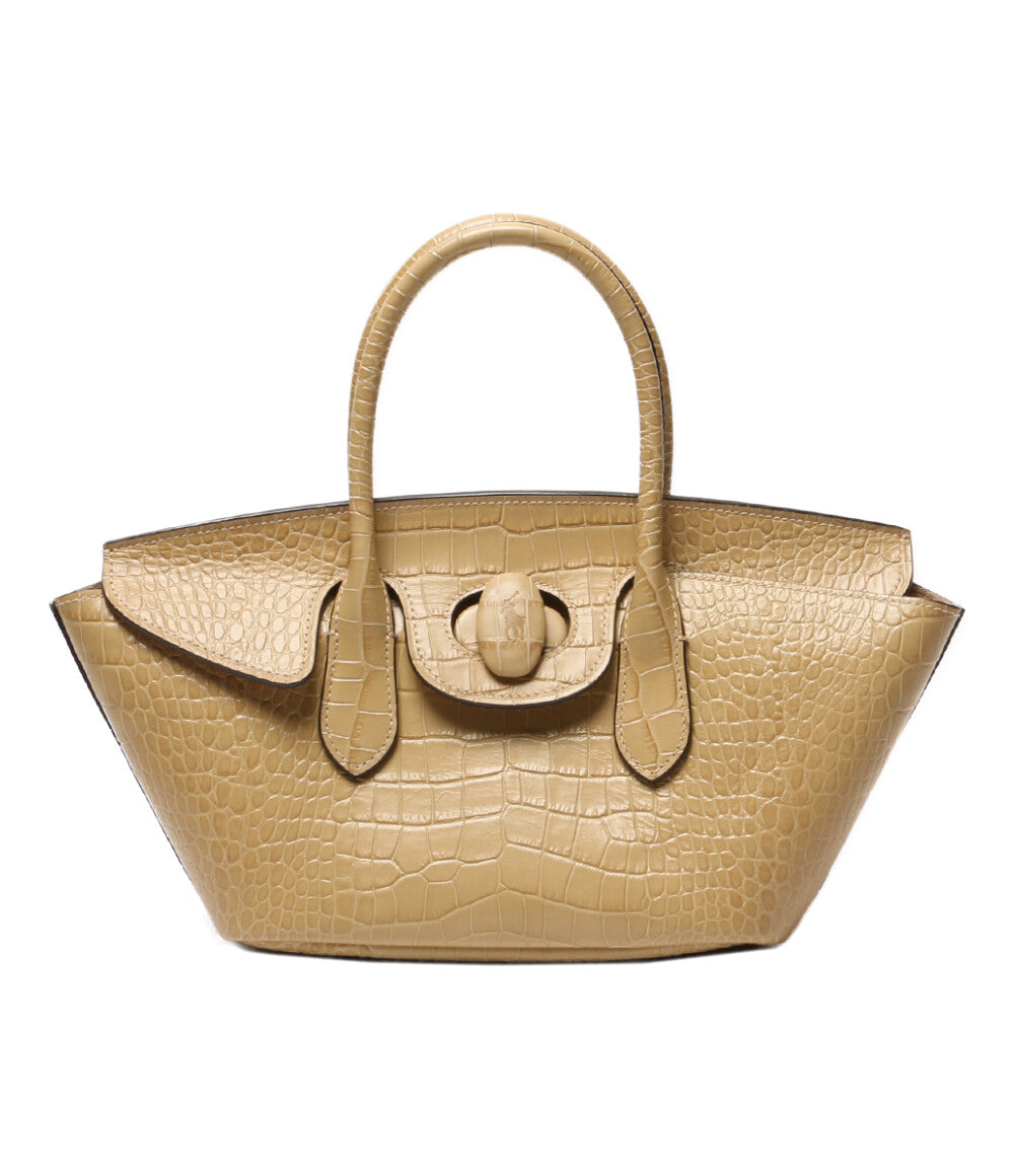 ポロ・ラルフローレン 美品 ハンドバッグ クロコエンボスド レディース POLO RALPH LAUREN