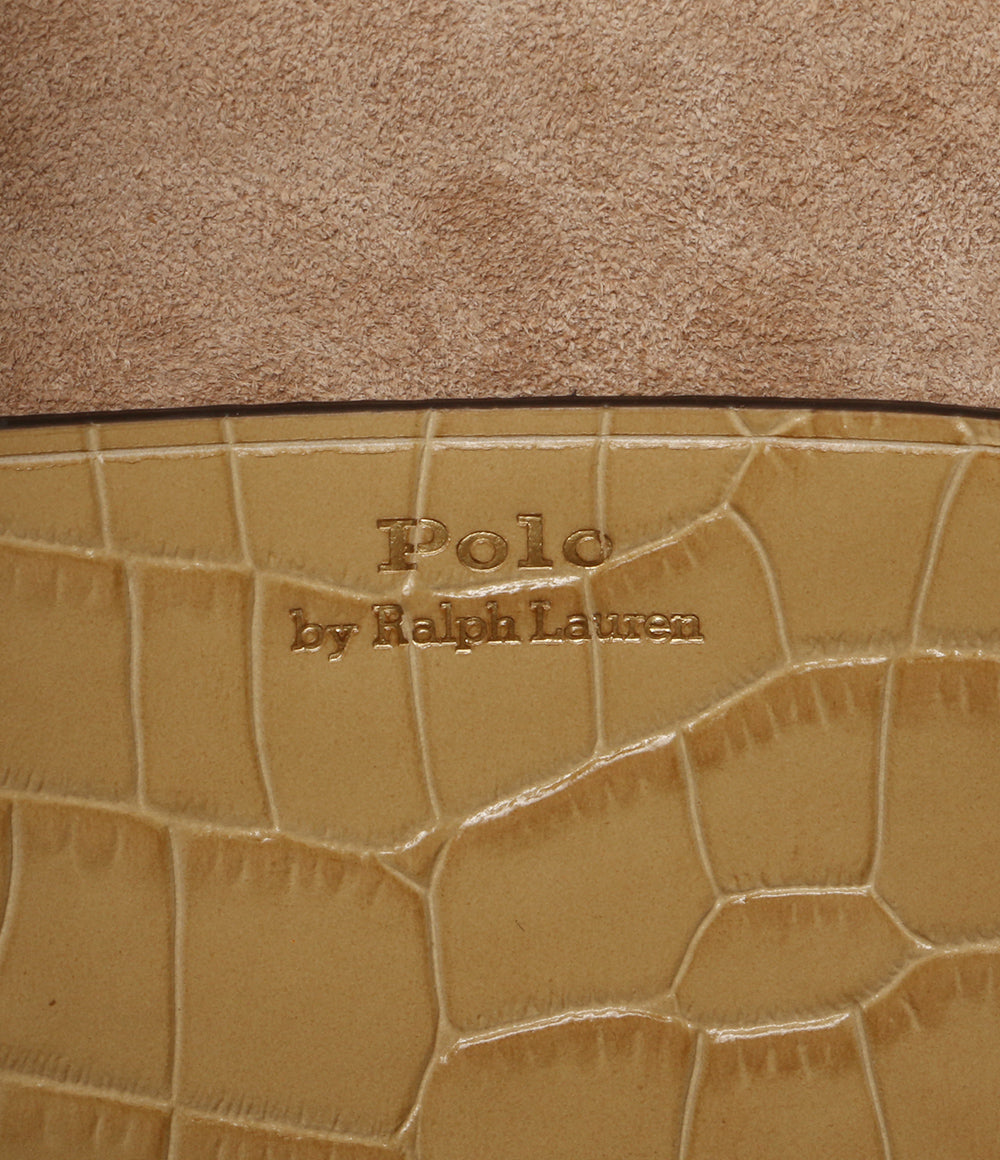 ポロ・ラルフローレン 美品 ハンドバッグ クロコエンボスド レディース POLO RALPH LAUREN