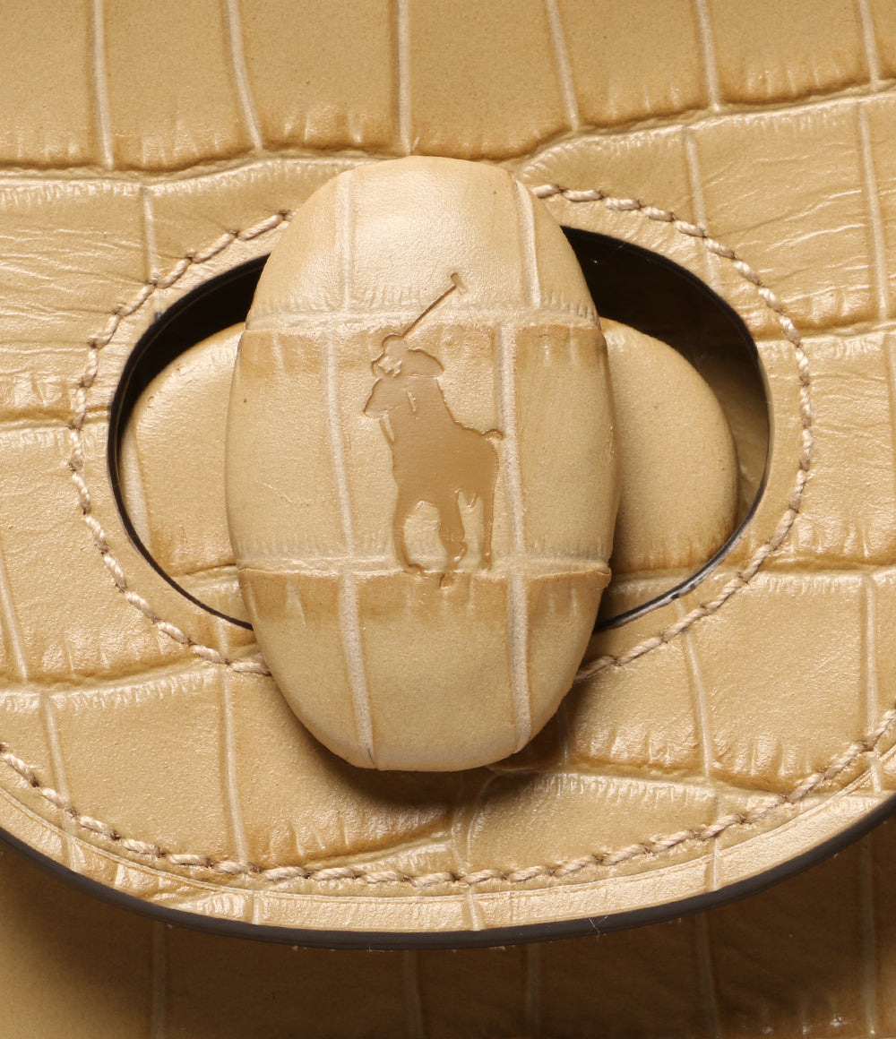 ポロ・ラルフローレン 美品 ハンドバッグ クロコエンボスド レディース POLO RALPH LAUREN