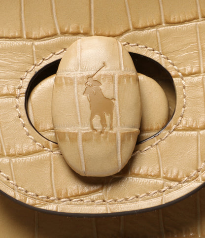 ポロ・ラルフローレン 美品 ハンドバッグ クロコエンボスド レディース POLO RALPH LAUREN