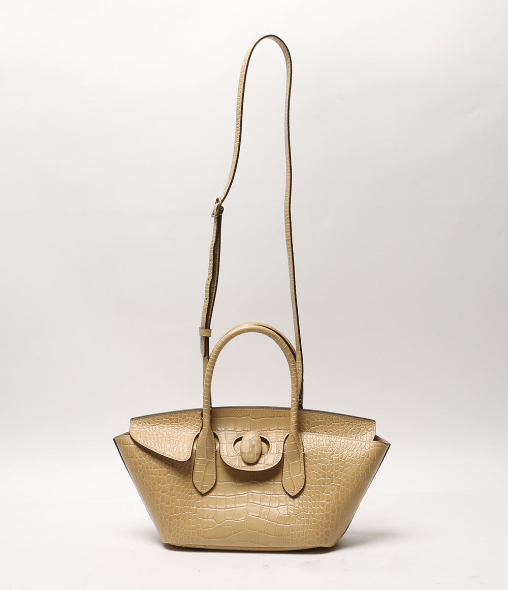 ポロ・ラルフローレン 美品 ハンドバッグ クロコエンボスド レディース POLO RALPH LAUREN