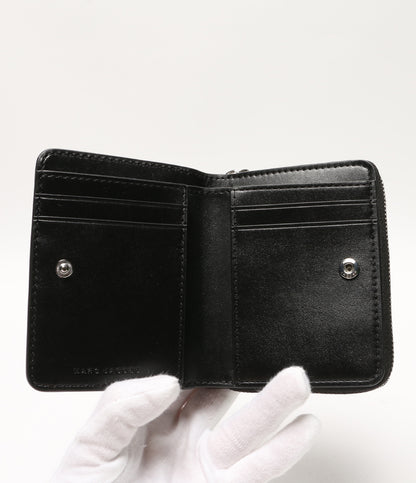 美品 MARC JACOBS 二つ折り財布 ザ ステッカー パッチ レザー レディース マークジェイコブス