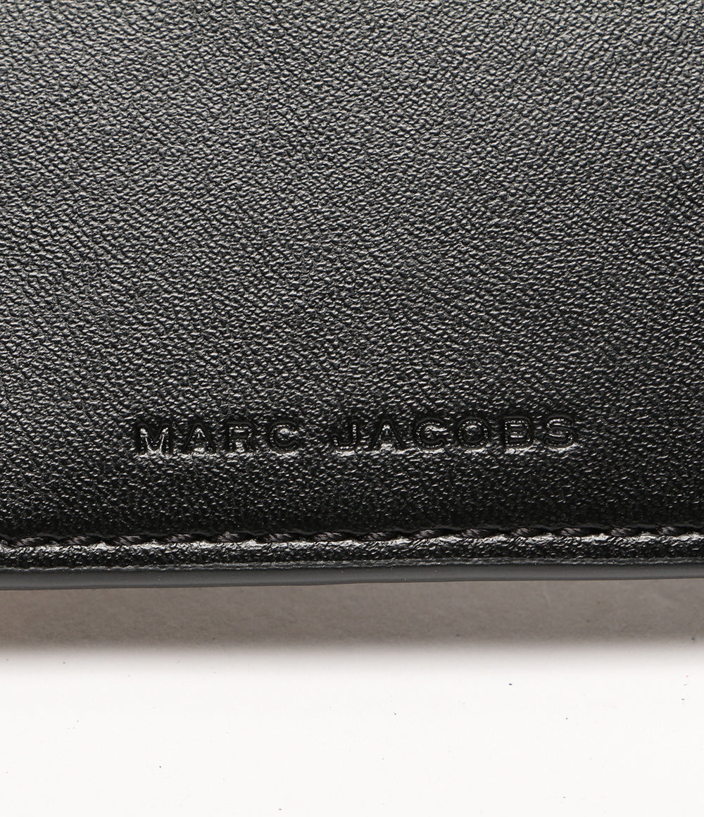 美品 MARC JACOBS 二つ折り財布 ザ ステッカー パッチ レザー レディース マークジェイコブス