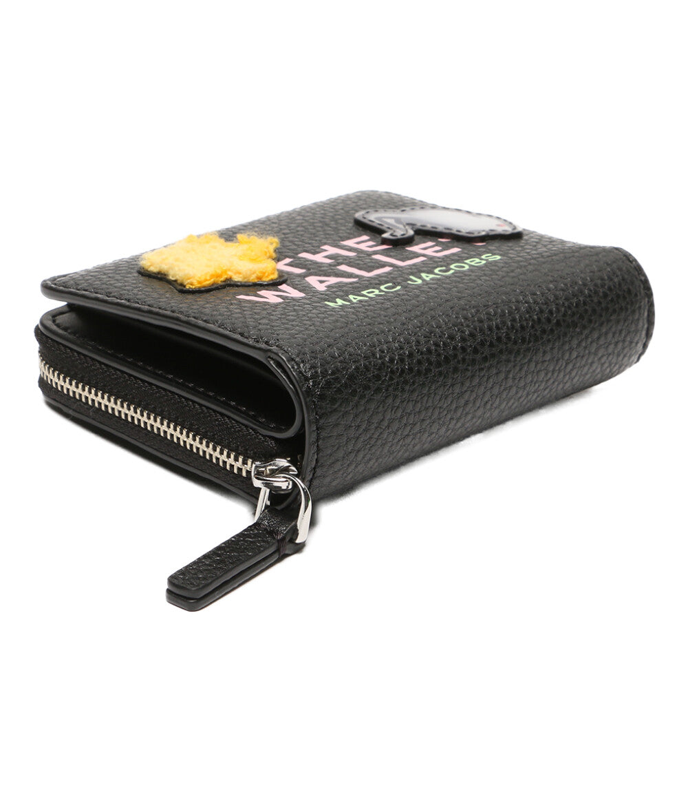 美品 MARC JACOBS 二つ折り財布 ザ ステッカー パッチ レザー レディース マークジェイコブス