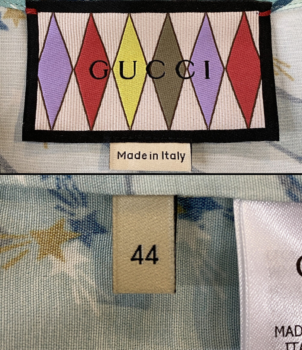 グッチ 半袖シャツ 総柄オープンカラーシャツ 22SS メンズ SIZE 44 GUCCI