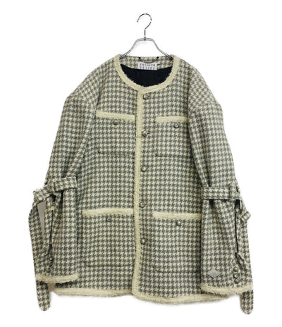 美品 パッションデザイア ノーカラーコート ツイード ボンデージ PD23AJ03 メンズ SIZE 4 PASSION DESIRE