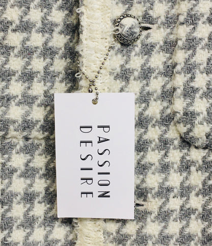 美品 PASSION DESIRE パッションデザイア ノーカラーコート ツイード ボンデージ PD23AJ03 メンズ SIZE 4