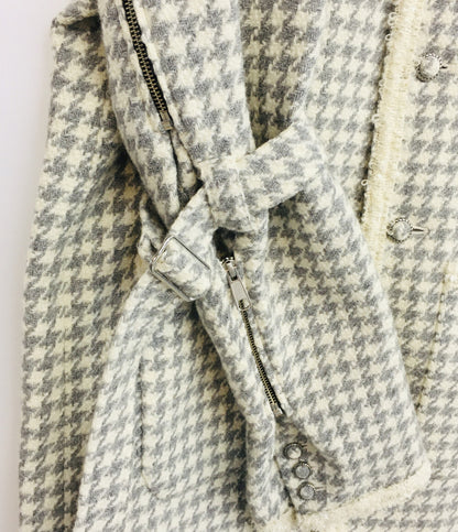 美品 PASSION DESIRE パッションデザイア ノーカラーコート ツイード ボンデージ PD23AJ03 メンズ SIZE 4