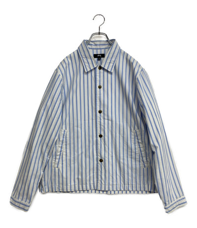 ステューシー ジャケット Coach Shirt Stripe 23SS 1110279 メンズ SIZE S STUSSY