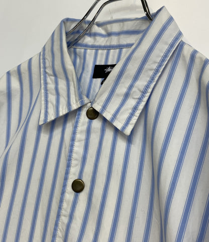 ステューシー ジャケット Coach Shirt Stripe 23SS 1110279 メンズ SIZE S STUSSY