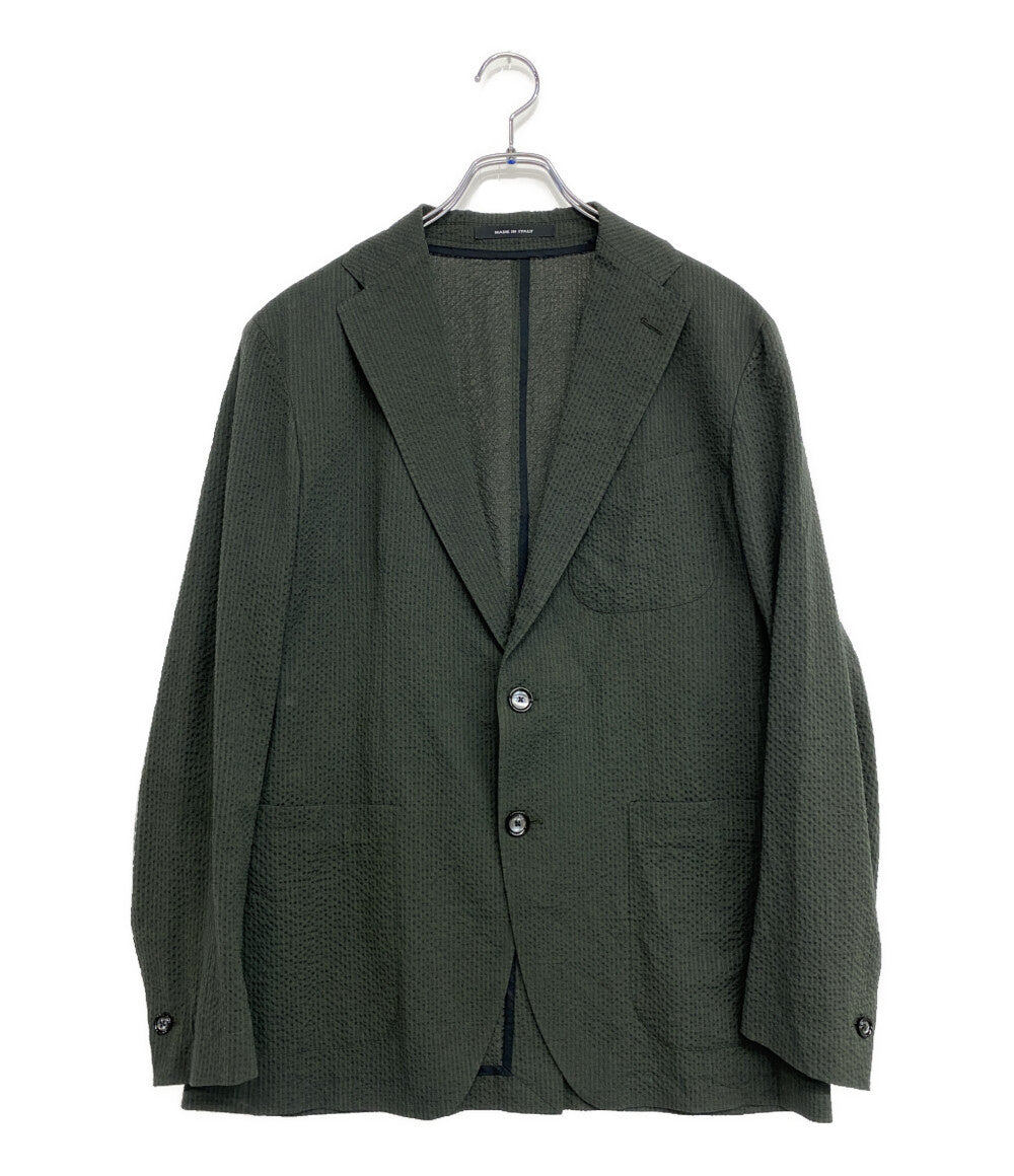 美品 TAGLIATORE テーラードジャケット シアサッカーアンコン 2B メンズ SIZE 48/R タリアトーレ