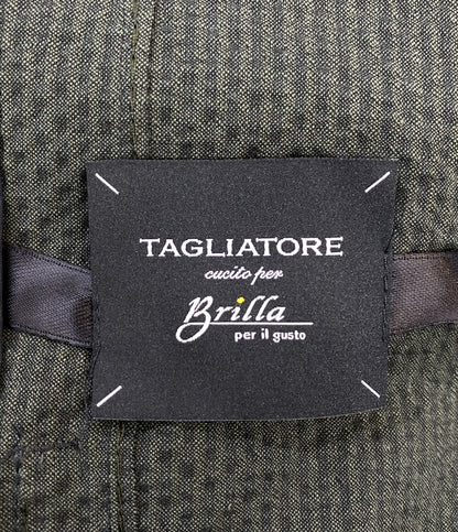 美品 TAGLIATORE テーラードジャケット シアサッカーアンコン 2B メンズ SIZE 48/R タリアトーレ
