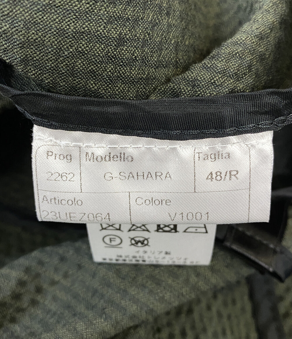 美品 TAGLIATORE テーラードジャケット シアサッカーアンコン 2B メンズ SIZE 48/R タリアトーレ