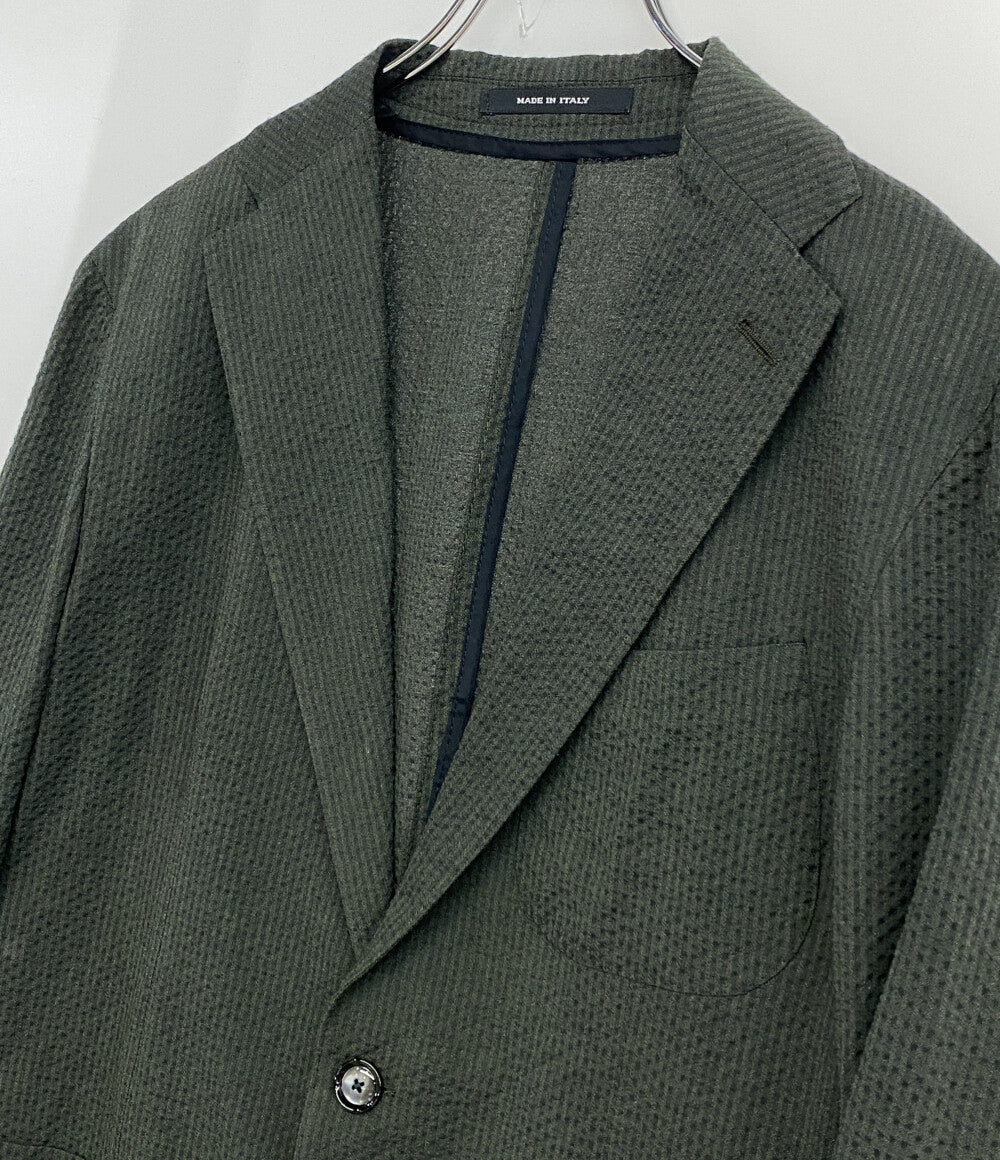 美品 TAGLIATORE テーラードジャケット シアサッカーアンコン 2B メンズ SIZE 48/R タリアトーレ