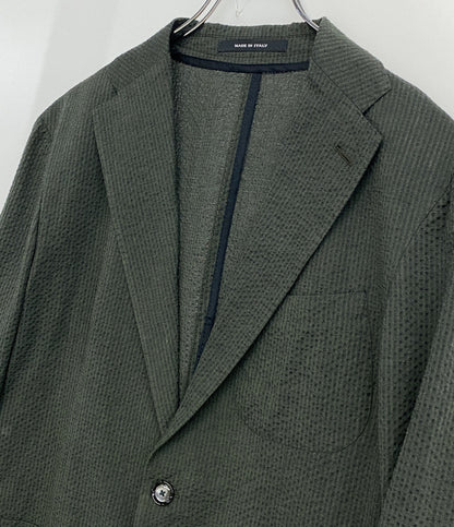 美品 TAGLIATORE テーラードジャケット シアサッカーアンコン 2B メンズ SIZE 48/R タリアトーレ