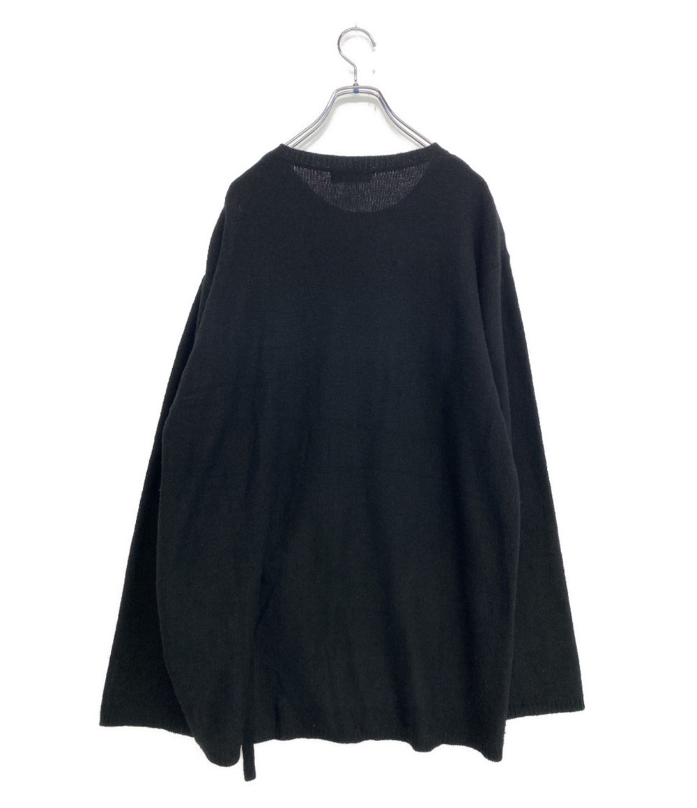 ヨウジヤマモトプールオム ニット 7G JERSEY STRING UNEVEN HEM ROUND NECK 24AW H0-K33-189 メンズ SIZE 3 YOHJI YAMAMOTO POUR HOMME