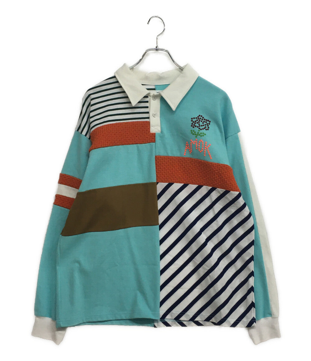 amok アモク 長袖ポロシャツ PATCHWORK POLO SHIRT 25SS 251012 メンズ SIZE M