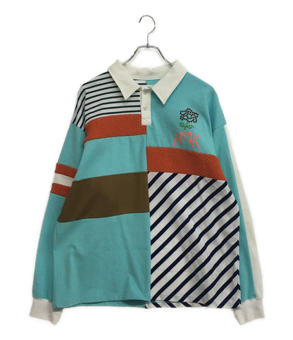 amok アモク 長袖ポロシャツ PATCHWORK POLO SHIRT 25SS 251012 メンズ SIZE M