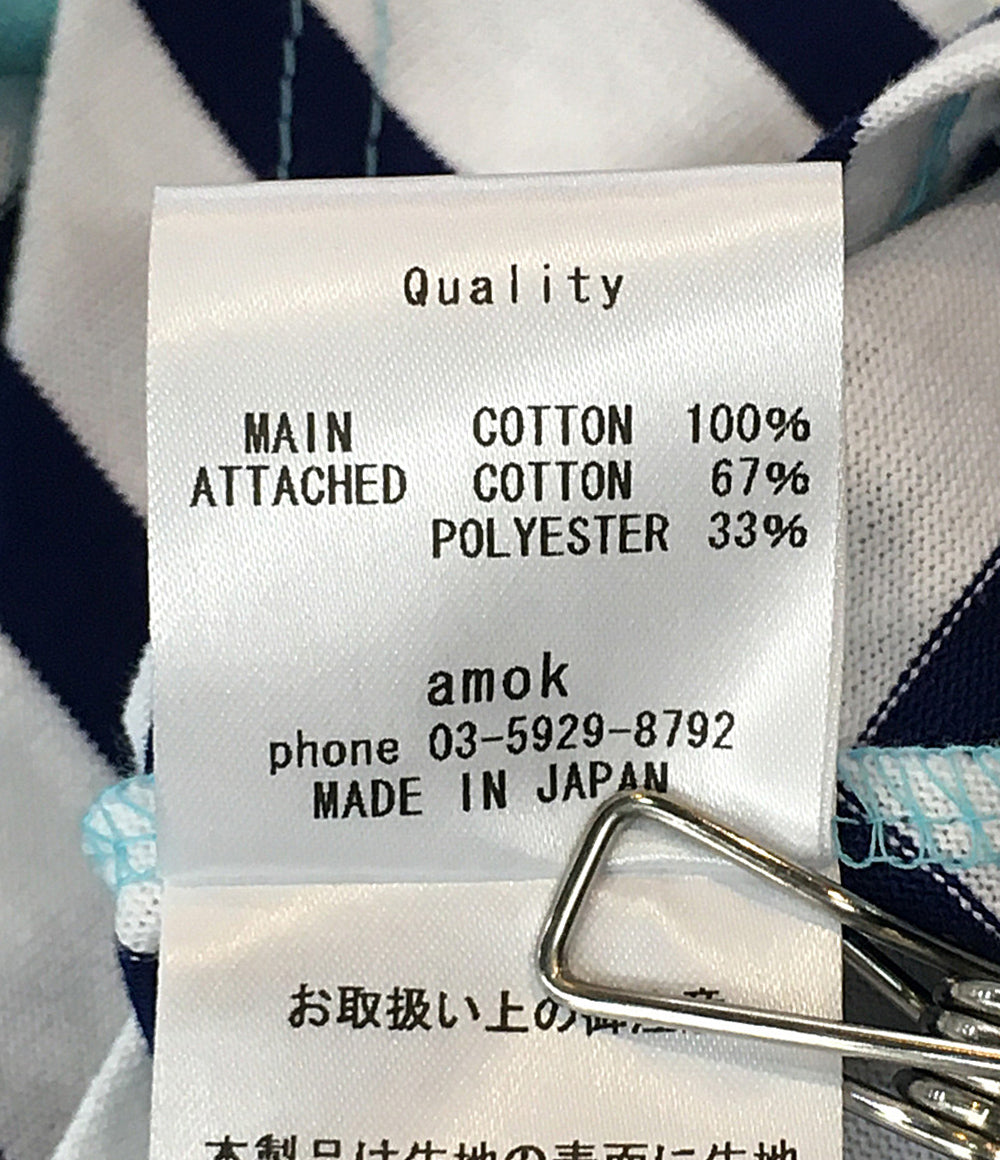 amok アモク 長袖ポロシャツ PATCHWORK POLO SHIRT 25SS 251012 メンズ SIZE M