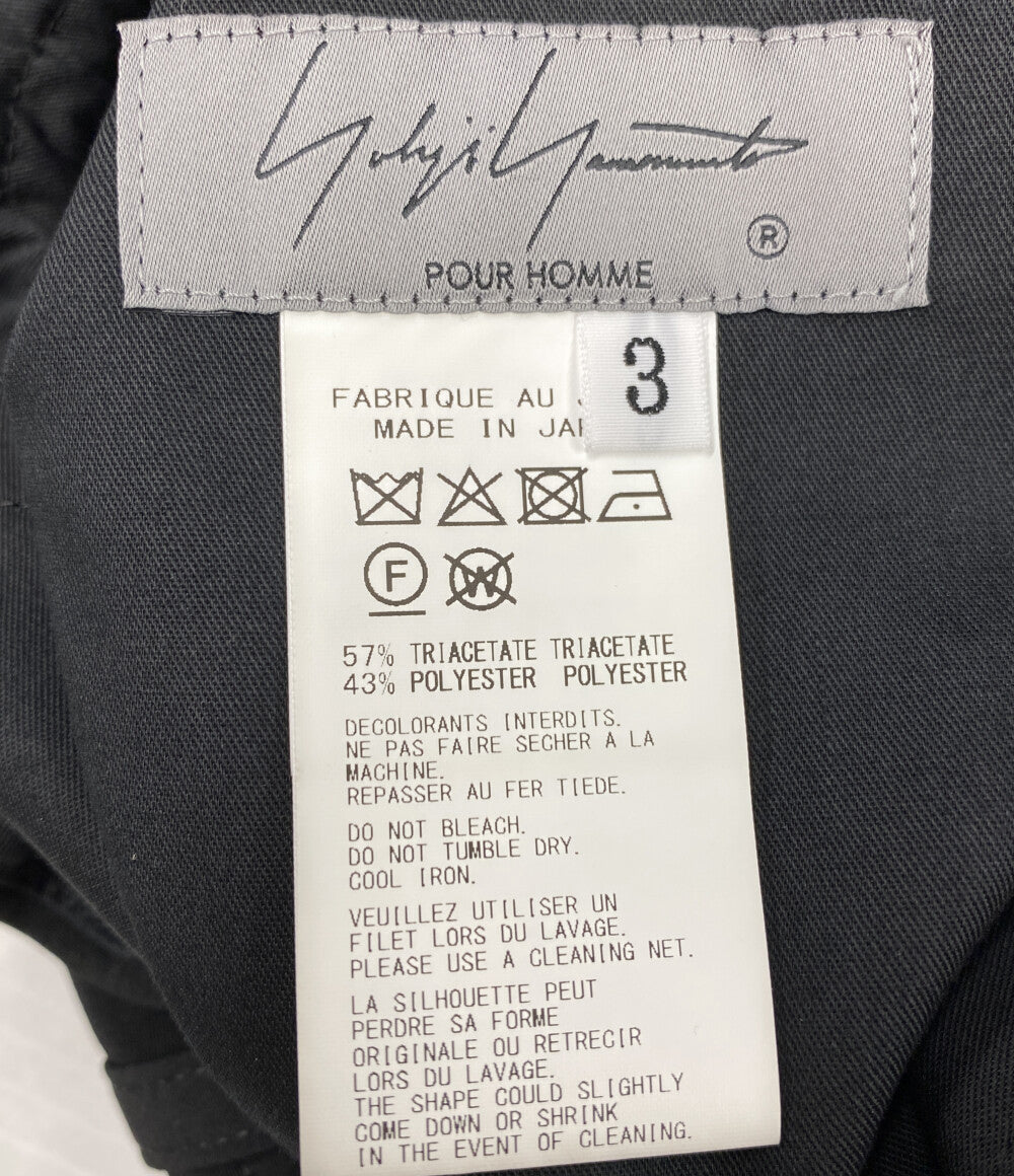 YOHJI YAMAMOTO POUR HOMME サルエルパンツ TA TUXEDO SARROUEL PANTS 25SS HP-P39-500 メンズ SIZE 3 ヨウジヤマモトプールオム