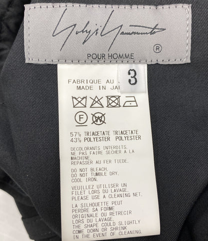 YOHJI YAMAMOTO POUR HOMME サルエルパンツ TA TUXEDO SARROUEL PANTS 25SS HP-P39-500 メンズ SIZE 3 ヨウジヤマモトプールオム