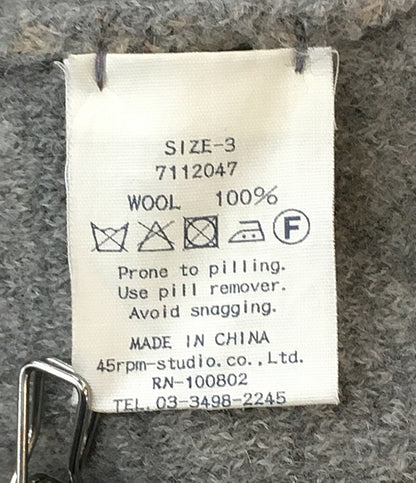 フォーティーファイブアールピーエム コート ノーカラーヘリンボーン 7112047 レディース SIZE 3 45RPM