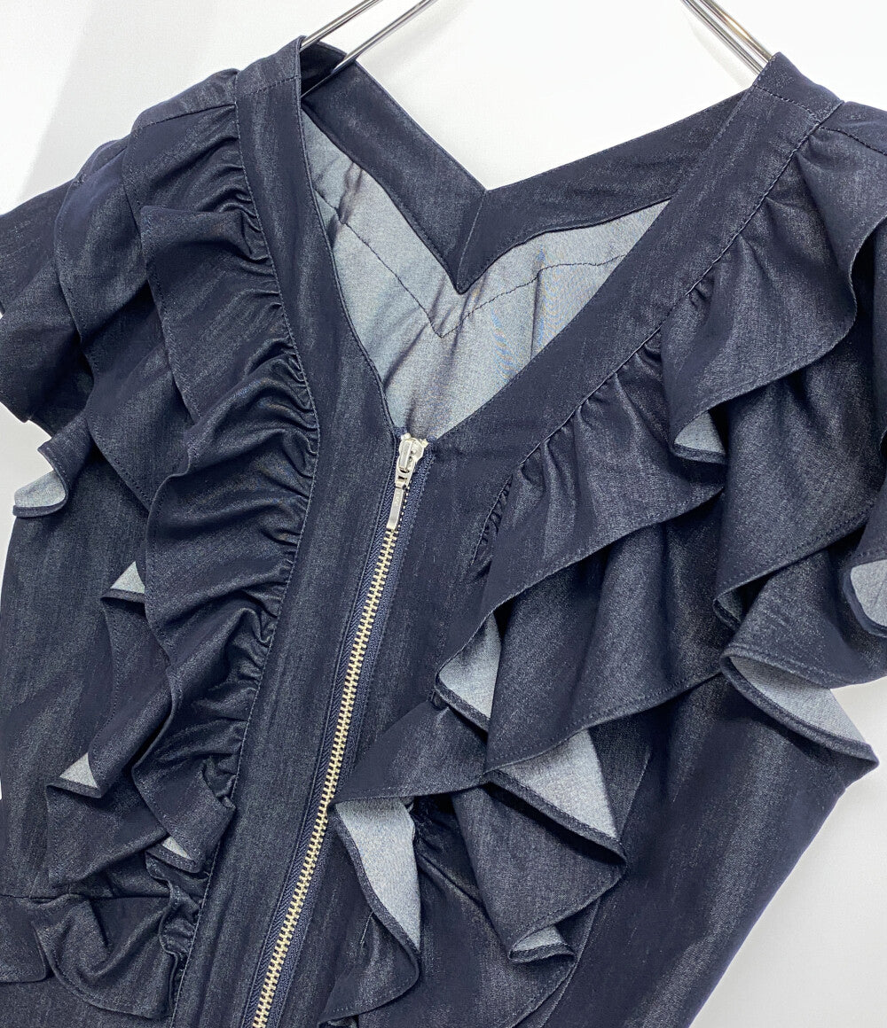 美品 LAGUNAMOON フリルブラウス WZIP レディース SIZE F ラグナムーン