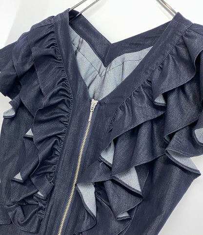 美品 LAGUNAMOON フリルブラウス WZIP レディース SIZE F ラグナムーン