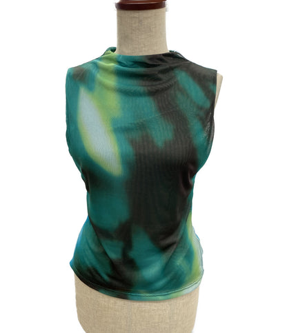 美品 Desigual ノースリーブカットソー グラデーションチュールTシャツ 25SS 25SWTKYD レディース SIZE M デジグアル