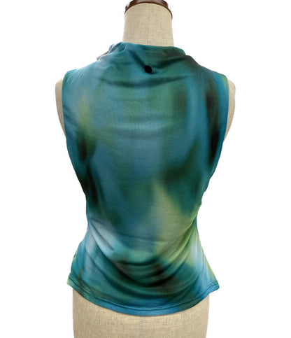 美品 Desigual ノースリーブカットソー グラデーションチュールTシャツ 25SS 25SWTKYD レディース SIZE M デジグアル