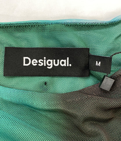 美品 Desigual ノースリーブカットソー グラデーションチュールTシャツ 25SS 25SWTKYD レディース SIZE M デジグアル