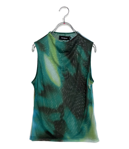 美品 Desigual ノースリーブカットソー グラデーションチュールTシャツ 25SS 25SWTKYD レディース SIZE M デジグアル