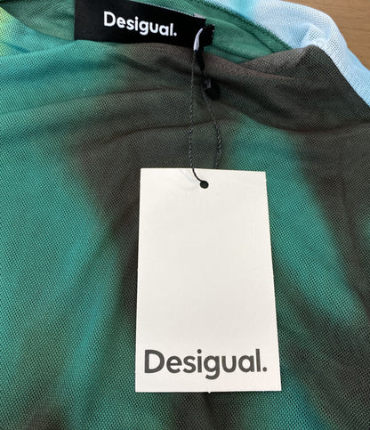 美品 Desigual ノースリーブカットソー グラデーションチュールTシャツ 25SS 25SWTKYD レディース SIZE M デジグアル