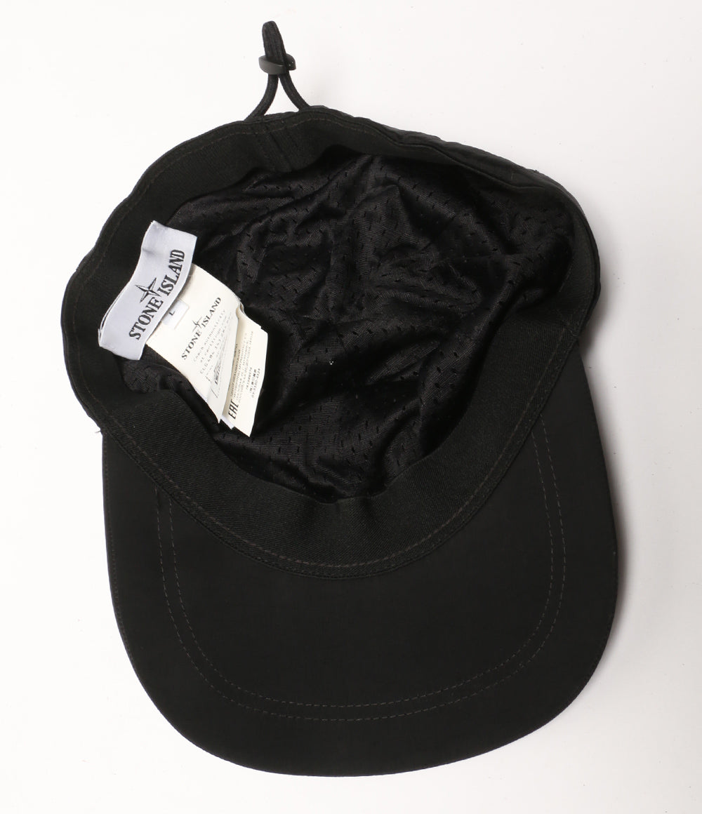 STONE  ブラックナイロンキャップ Lサイズ 中古・古着通販】STONE ISLAND (ストーンアイランド) キャップ